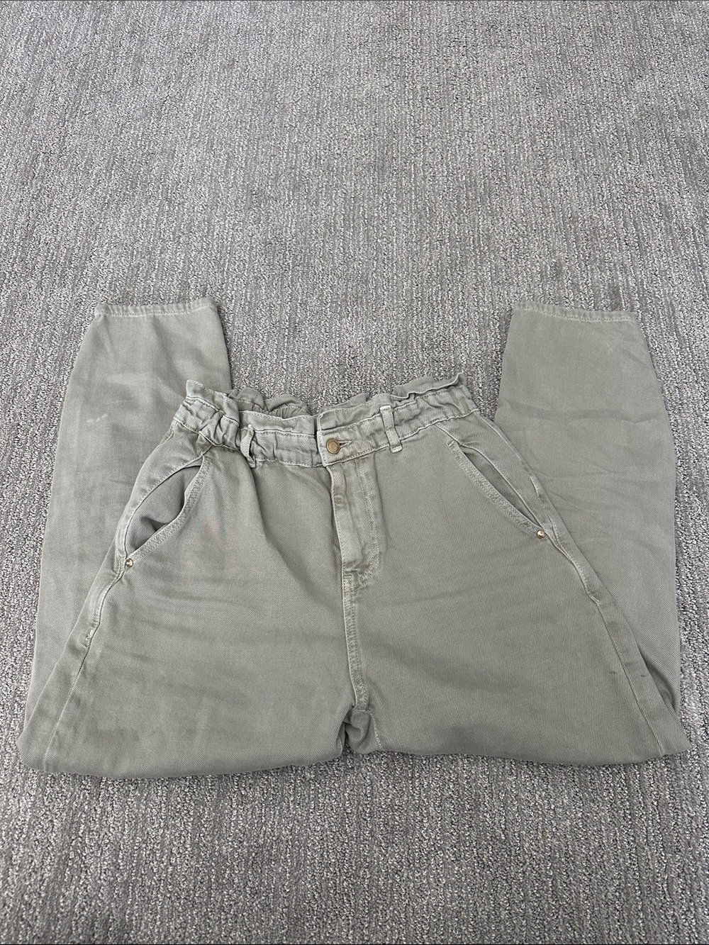 Zara Olive Green Casual Pants
